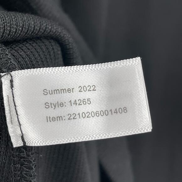 MARINE LAYER Lexi Rib Leah Dress Extra Small Black Ribbed One Bow Shoulder NWT - Picture 11 of 12